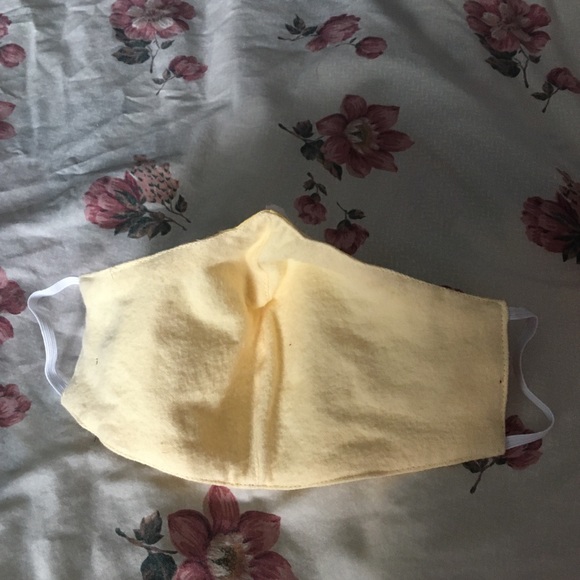 SOLD OUT Lemon Yellow Solid: Quality Face Mask - Picture 2 of 5